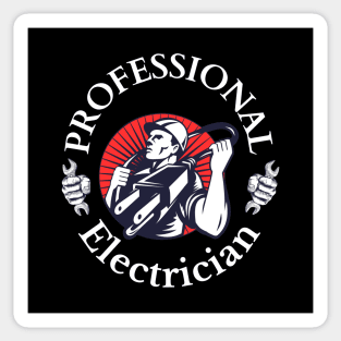Professional Electrician Funny Motivational Design Sticker